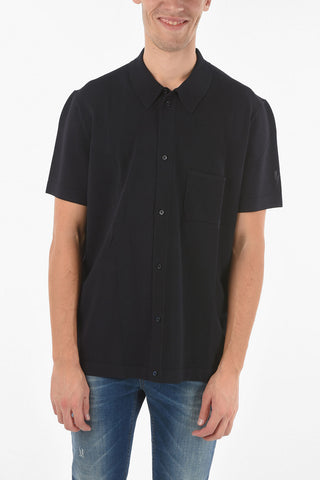 Camicia in Maglia Tech a Manica Corta con Taschino