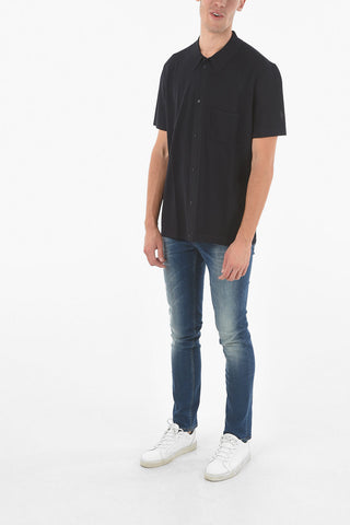 Camicia in Maglia Tech a Manica Corta con Taschino