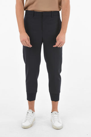 Low Waist Slim Fit Pants with Ankle Cuff
