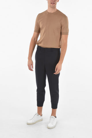 Low Waist Slim Fit Pants with Ankle Cuff