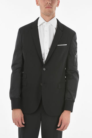 Bomber Sleeves Side Vents 2-Button Blazer