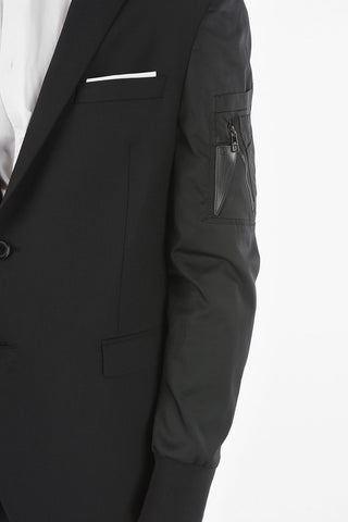 Bomber Sleeves Side Vents 2-Button Blazer