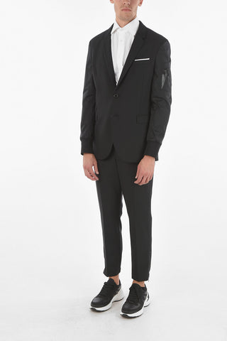 Bomber Sleeves Side Vents 2-Button Blazer