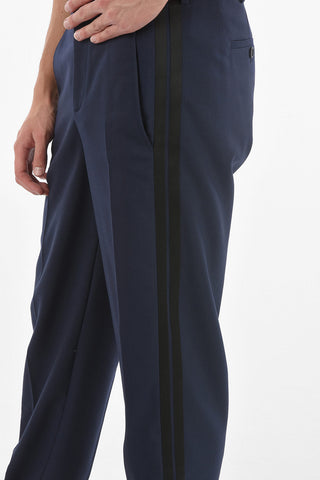 Pantaloni a 4 tasche con banda laterale a contrasto