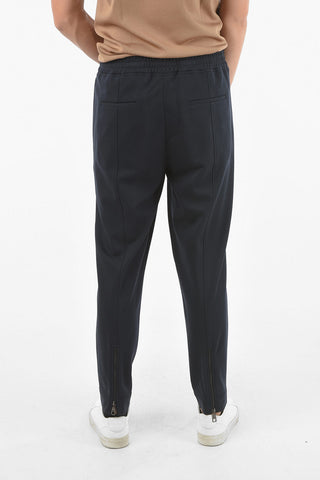 Regular Waist Slim Fit Joggers wit Ankle Zip