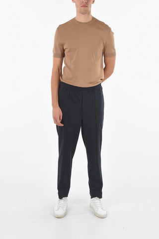 Regular Waist Slim Fit Joggers wit Ankle Zip
