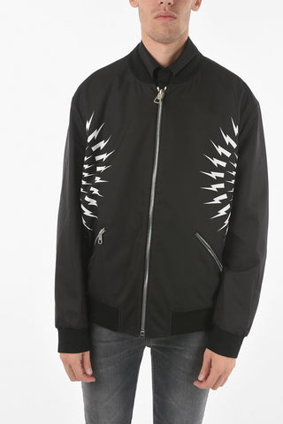 Bomber Slim Fit Reversibile con Stampa THUNDERBOLT