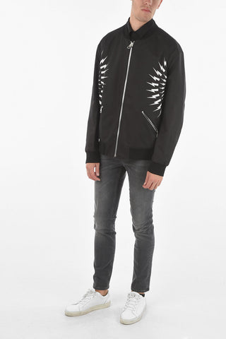 Bomber Slim Fit Reversibile con Stampa THUNDERBOLT