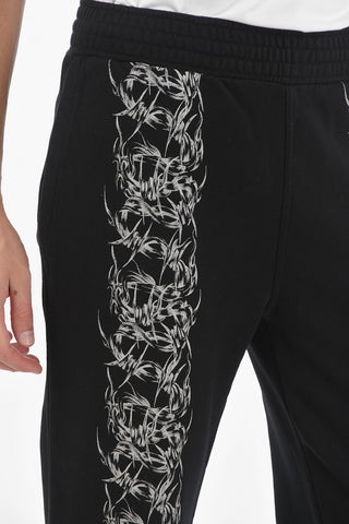 Printed BARBED WIRE Cotton Joggers