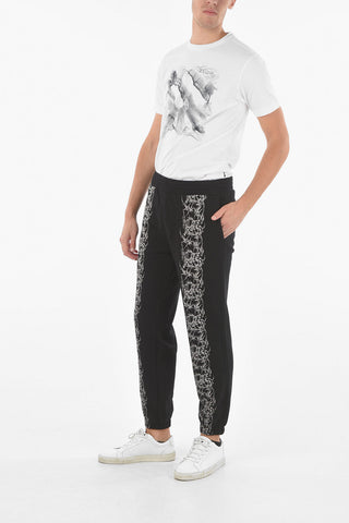 Printed BARBED WIRE Cotton Joggers