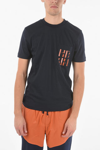 Crewneck TIBURT T-shirt With Printed Logo On Breast Pocket