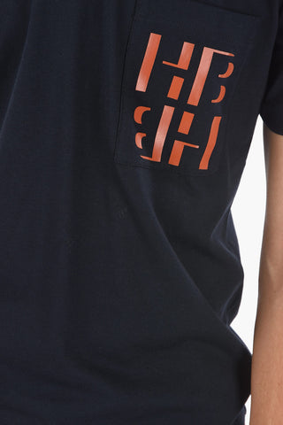 Crewneck TIBURT T-shirt With Printed Logo On Breast Pocket