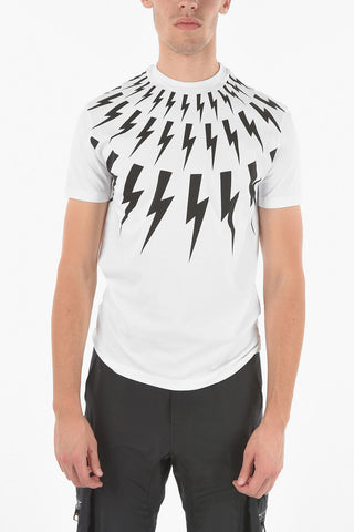 T-shirt Girocollo FAIRISLE BOLT con Stampa in Contrasto