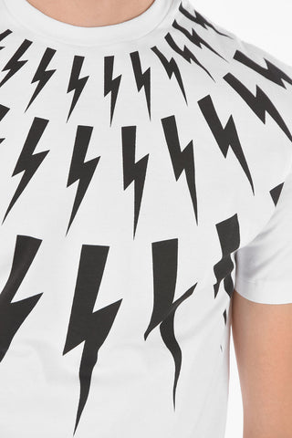 T-shirt Girocollo FAIRISLE BOLT con Stampa in Contrasto