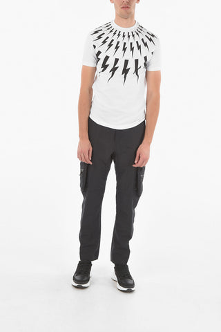 T-shirt Girocollo FAIRISLE BOLT con Stampa in Contrasto