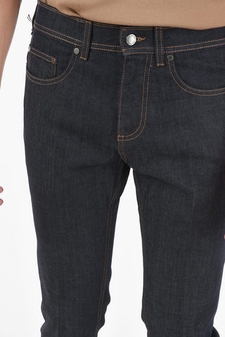 THE GODFATHER OF DENIM Jeans Skinny ad Risvolti alla Caviglia in Contrasto 17cm