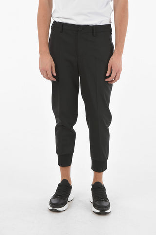 Low Waist Slim Fit Pants with Ankle Cuff