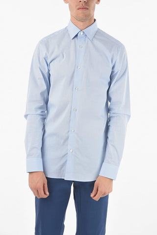 ZZEGNA Micro-pistriped GRAVITY SLIM FIT Standard Collar Shirt