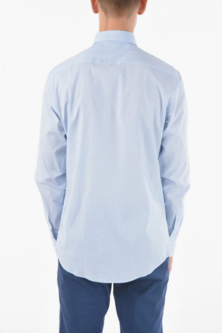 ZZEGNA Micro-pistriped GRAVITY SLIM FIT Standard Collar Shirt