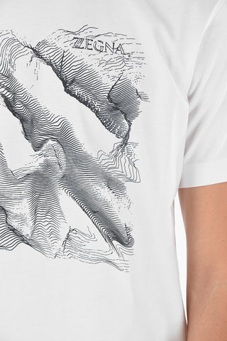 ZZEGNA Short Sleeved Printed T-shirt