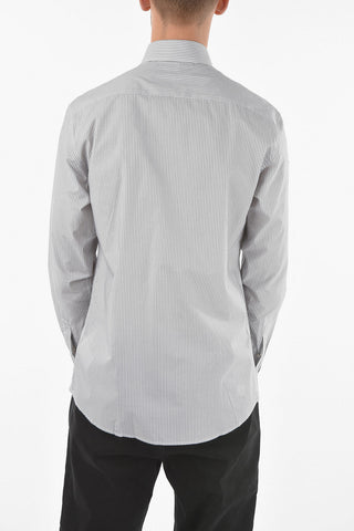 ZZEGNA Camicia Pin Check SLIM FIT con Collo Francese
