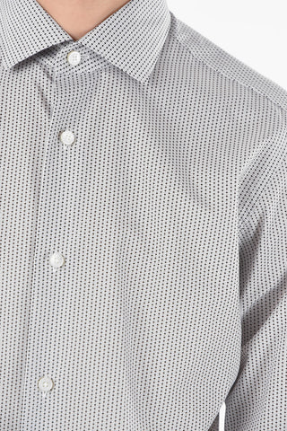 ZZEGNA Camicia Pin Check SLIM FIT con Collo Francese