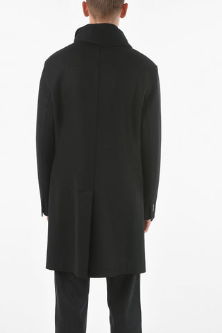 Slim Fit Chesterfield Coat With Virgin Wool Scarf