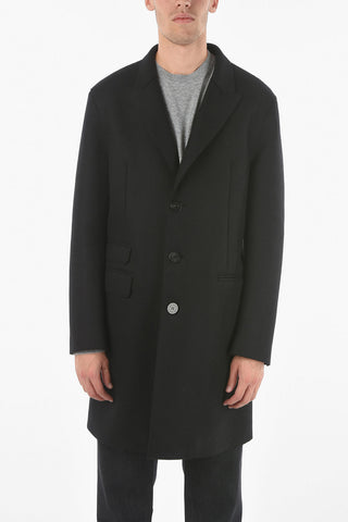 Slim Fit Chesterfield Coat With Virgin Wool Scarf