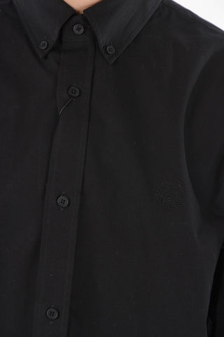 Camicia in Cotone TIGER CREST con Collo Button-down