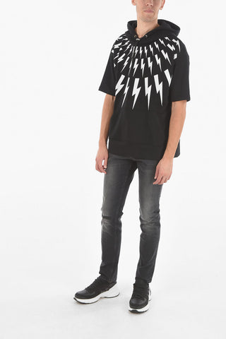 Short Sleeve FAIR-ISLE THUNDERBOLT Hoodie