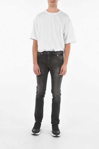 Stretch Denim Skinny Fit Jeans 16cm
