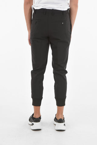 Low Waist Slim Fit Pants with Ankle Cuff
