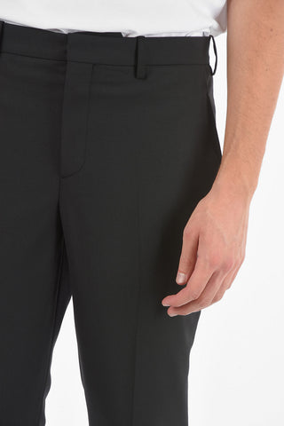 Regular Waist Slim Fit TRAVEL Pants with Ankle Zip