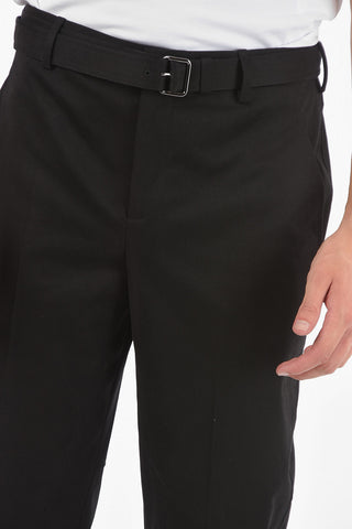 Low Waist Slouch Fit Pants with Belt