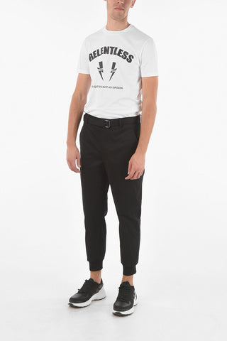 Low Waist Slouch Fit Pants with Belt