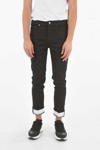 16cm Regular Waist Super Skinny Fit Cuffed Ankles Jeans