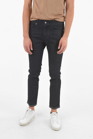 THE GODFATHER OF DENIM Jeans Skinny con Cuciture in Contrasto 16cm