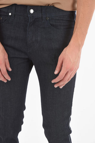 THE GODFATHER OF DENIM Jeans Skinny con Cuciture in Contrasto 16cm