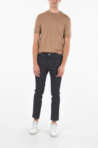 THE GODFATHER OF DENIM Jeans Skinny con Cuciture in Contrasto 16cm