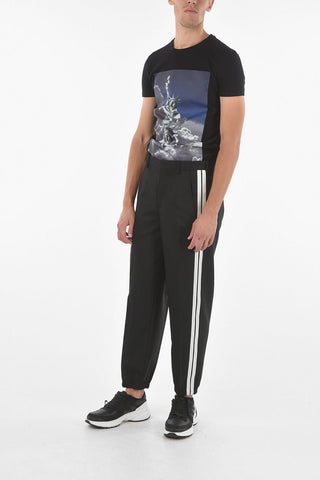 Tailored Pants with Satin Double Side Bands