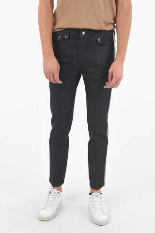 THE GODFATHER OF DENIM Slim fit Jeans with Contrasting Side Bands 17cm