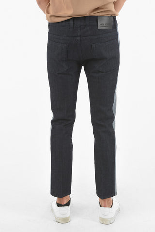 THE GODFATHER OF DENIM Slim fit Jeans with Contrasting Side Bands 17cm