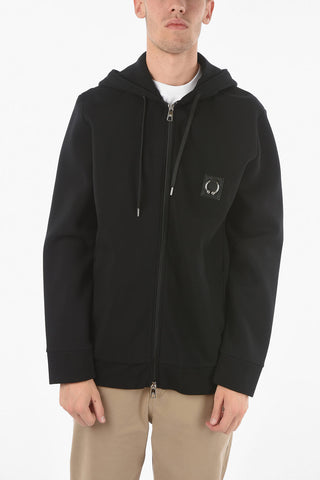 Neoprene ICONINC PIERCED Hooded Sweatshirt with Piercing embellishment