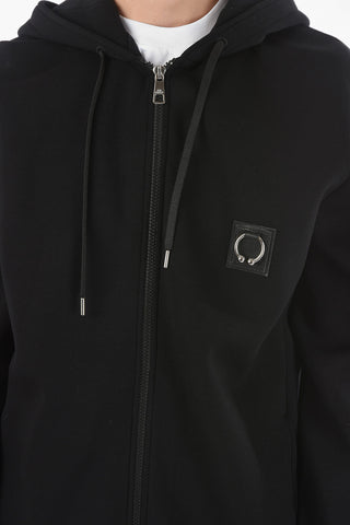 Neoprene ICONINC PIERCED Hooded Sweatshirt with Piercing embellishment