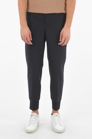 Pantaloni Slim Fit a Vita Bassa con Polsino alla Caviglia