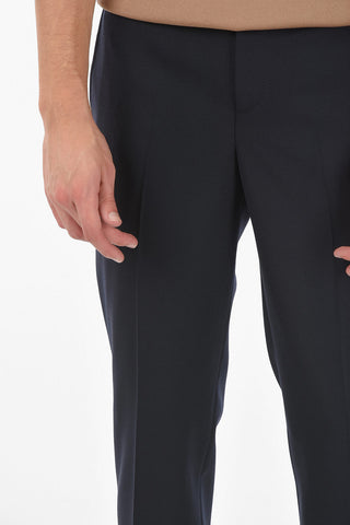 Pantaloni Slim Fit a Vita Bassa con Polsino alla Caviglia