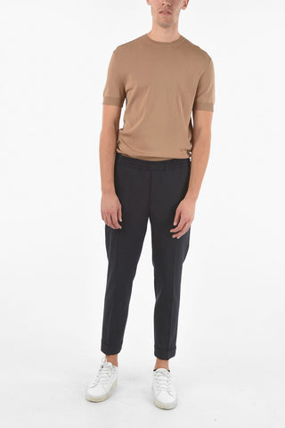 Low Waist Loose Fit Cuffed Hem Pants