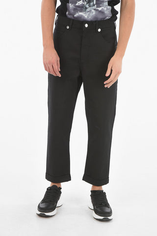 Multipocket Low-rise Jeans with Cuffed ankles 19cm
