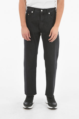 22cm Skinny Fit SELVEDGE Jeans with Faux Suede Patch Pocket