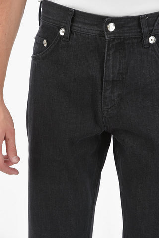 22cm Skinny Fit SELVEDGE Jeans with Faux Suede Patch Pocket